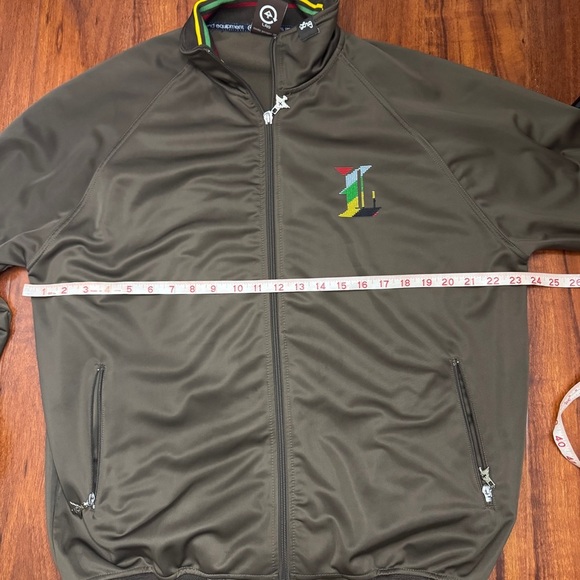 LRG Lifted Research Group Track Jacket Rasta Vintage Size Large - Picture 8 of 10